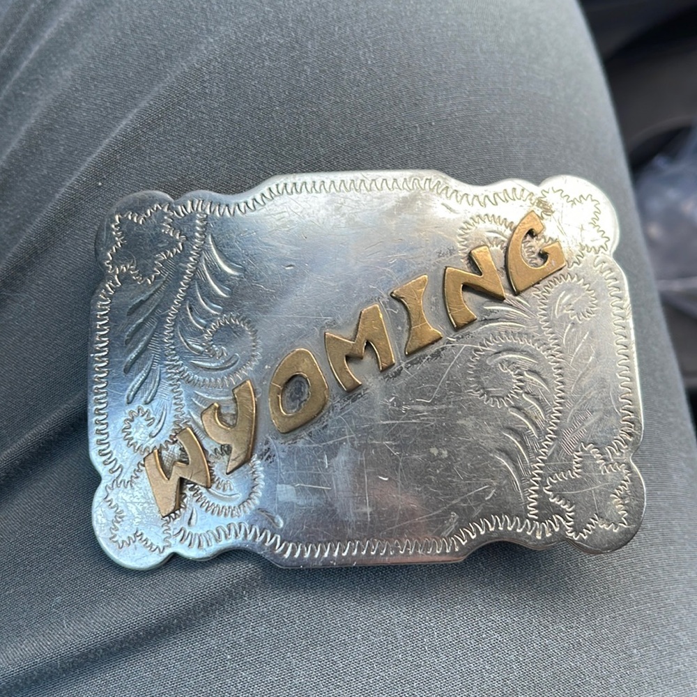 Vintage Wyoming belt buckle